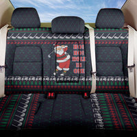 Santa Hole in One Christmas Back Car Seat Cover with Golf Clubs and Festive Pattern - Wonder Print Shop