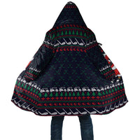 Santa Hole in One Christmas Cloak with Golf Clubs and Festive Pattern - Wonder Print Shop