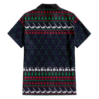 Santa Hole in One Christmas Family Matching Mermaid Dress and Hawaiian Shirt with Golf Clubs and Festive Pattern - Wonder Print Shop