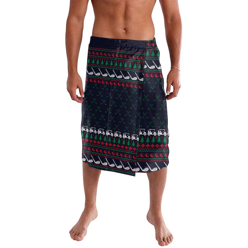 Santa Hole in One Christmas Lavalava with Golf Clubs and Festive Pattern - Wonder Print Shop