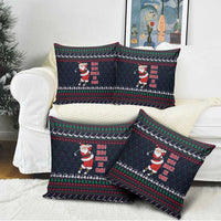 Santa Hole in One Christmas Pillow Cover with Golf Clubs and Festive Pattern - Wonder Print Shop