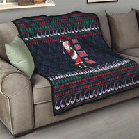 Santa Hole in One Christmas Quilt with Golf Clubs and Festive Pattern - Wonder Print Shop