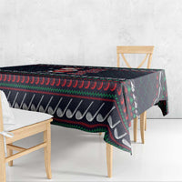 Santa Hole in One Christmas Tablecloth with Golf Clubs and Festive Pattern - Wonder Print Shop
