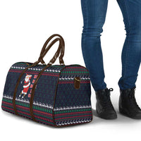 Santa Hole in One Christmas Travel Bag with Golf Clubs and Festive Pattern - Wonder Print Shop