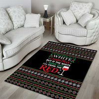 White and Red Christmas Wine Area Rug with Festive Pattern and Holiday Cheer - Wonder Print Shop