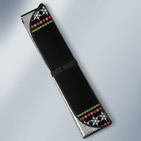 White and Red Christmas Wine Auto Sun Shade with Festive Pattern and Holiday Cheer - Wonder Print Shop