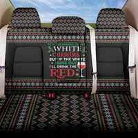 White and Red Christmas Wine Back Car Seat Cover with Festive Pattern and Holiday Cheer - Wonder Print Shop