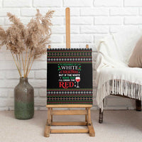 White and Red Christmas Wine Canvas Wall Art with Festive Pattern and Holiday Cheer - Wonder Print Shop