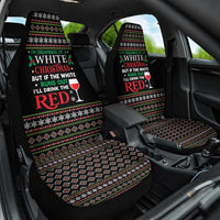 White and Red Christmas Wine Car Seat Cover with Festive Pattern and Holiday Cheer - Wonder Print Shop
