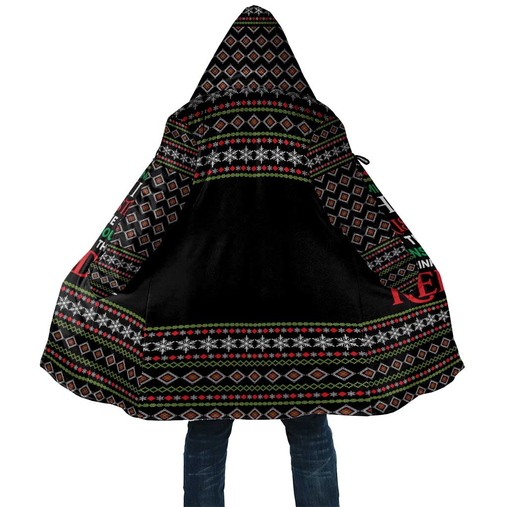 White and Red Christmas Wine Cloak with Festive Pattern and Holiday Cheer - Wonder Print Shop