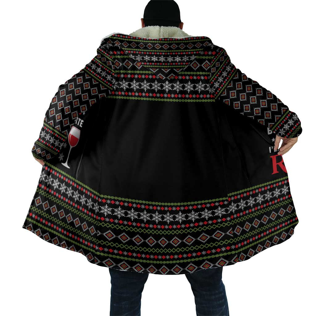 White and Red Christmas Wine Cloak with Festive Pattern and Holiday Cheer - Wonder Print Shop