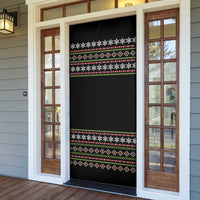White and Red Christmas Wine Door Cover with Festive Pattern and Holiday Cheer - Wonder Print Shop