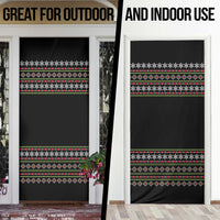 White and Red Christmas Wine Door Cover with Festive Pattern and Holiday Cheer - Wonder Print Shop