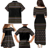 White and Red Christmas Wine Family Matching Puletasi and Hawaiian Shirt with Festive Pattern and Holiday Cheer - Wonder Print Shop