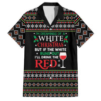 White and Red Christmas Wine Family Matching Summer Maxi Dress and Hawaiian Shirt with Festive Pattern and Holiday Cheer - Wonder Print Shop