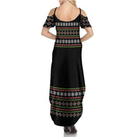 White and Red Christmas Wine Family Matching Summer Maxi Dress and Hawaiian Shirt with Festive Pattern and Holiday Cheer - Wonder Print Shop
