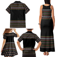 White and Red Christmas Wine Family Matching Tank Maxi Dress and Hawaiian Shirt with Festive Pattern and Holiday Cheer - Wonder Print Shop