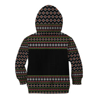 White and Red Christmas Wine Kid Hoodie with Festive Pattern and Holiday Cheer - Wonder Print Shop