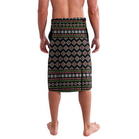 White and Red Christmas Wine Lavalava with Festive Pattern and Holiday Cheer - Wonder Print Shop