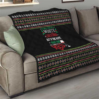 White and Red Christmas Wine Quilt with Festive Pattern and Holiday Cheer - Wonder Print Shop