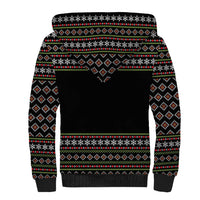 White and Red Christmas Wine Sherpa Hoodie with Festive Pattern and Holiday Cheer - Wonder Print Shop