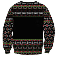 White and Red Christmas Wine Sweatshirt with Festive Pattern and Holiday Cheer - Wonder Print Shop