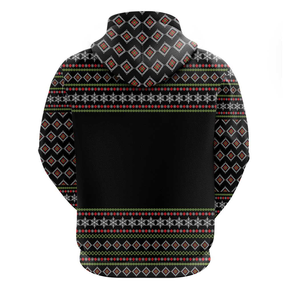 White and Red Christmas Wine Zip Hoodie with Festive Pattern and Holiday Cheer - Wonder Print Shop