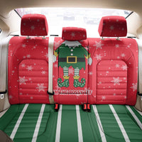 Bossy Elf Christmas Back Car Seat Cover with Snowflakes and Striped Sleeves - Wonder Print Shop