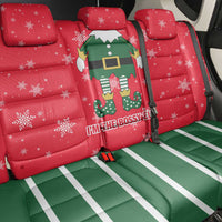 Bossy Elf Christmas Back Car Seat Cover with Snowflakes and Striped Sleeves - Wonder Print Shop