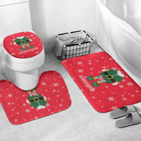 Bossy Elf Christmas Bathroom Set with Snowflakes and Striped Sleeves - Wonder Print Shop