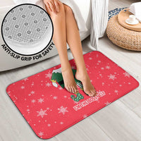 Bossy Elf Christmas Bathroom Set with Snowflakes and Striped Sleeves - Wonder Print Shop