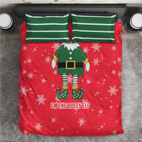 Bossy Elf Christmas Bedding Set with Snowflakes and Striped Sleeves - Wonder Print Shop