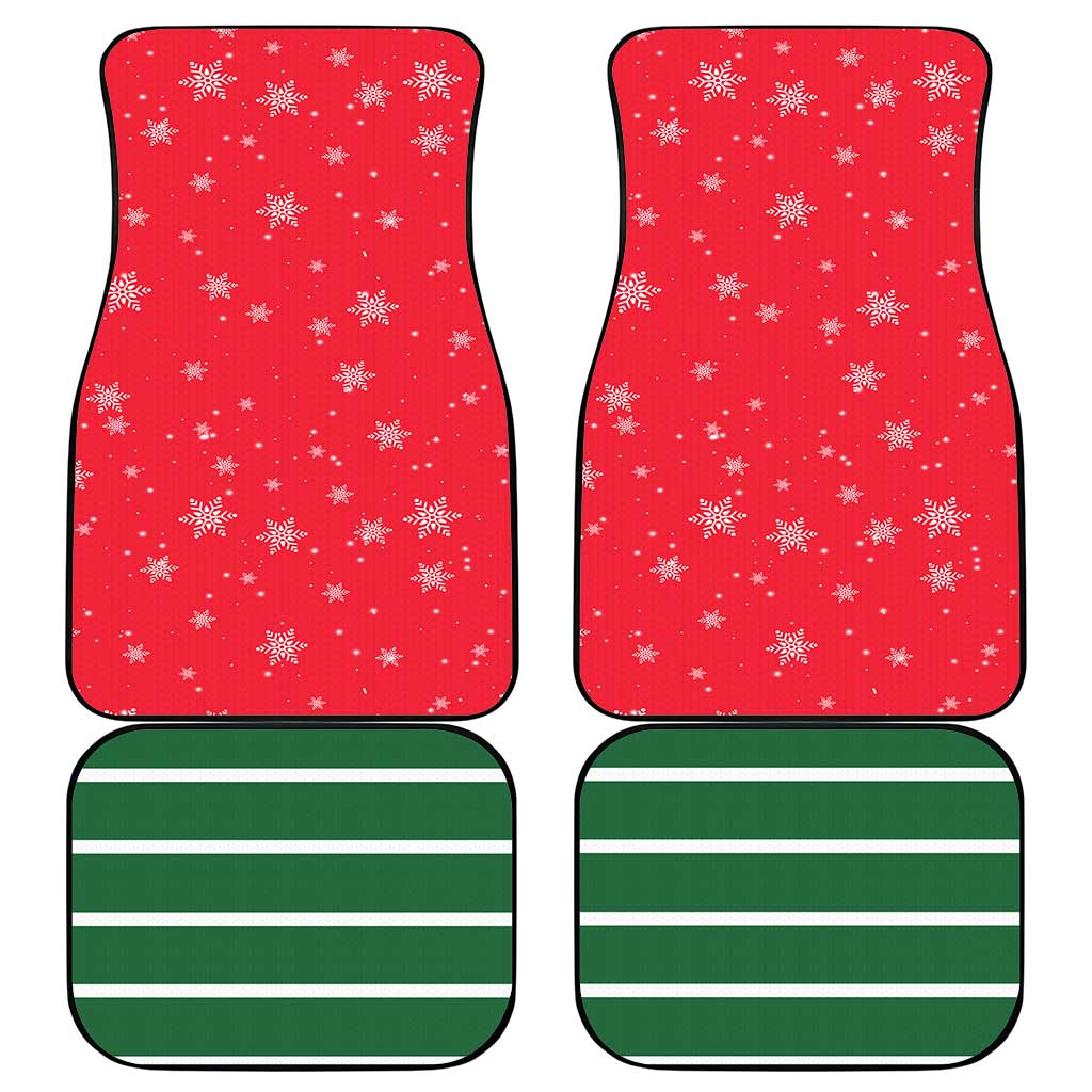 Bossy Elf Christmas Car Mats with Snowflakes and Striped Sleeves - Wonder Print Shop