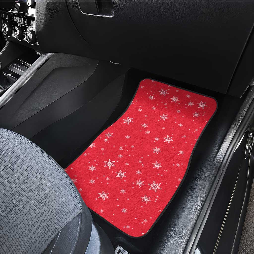 Bossy Elf Christmas Car Mats with Snowflakes and Striped Sleeves - Wonder Print Shop
