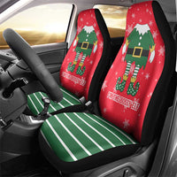 Bossy Elf Christmas Car Seat Cover with Snowflakes and Striped Sleeves - Wonder Print Shop