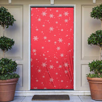Bossy Elf Christmas Door Cover with Snowflakes and Striped Sleeves - Wonder Print Shop