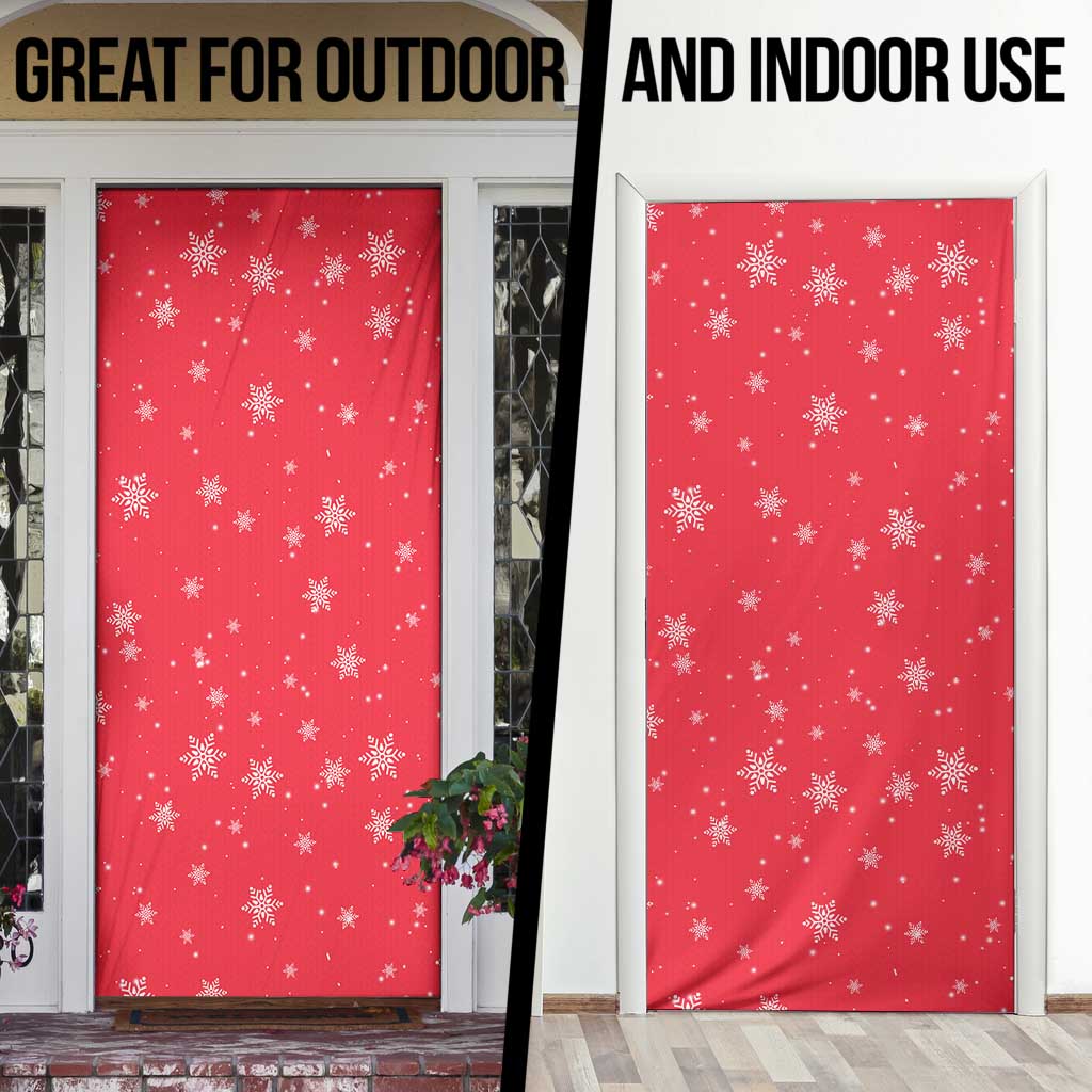 Bossy Elf Christmas Door Cover with Snowflakes and Striped Sleeves - Wonder Print Shop