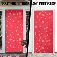 Bossy Elf Christmas Door Cover with Snowflakes and Striped Sleeves - Wonder Print Shop