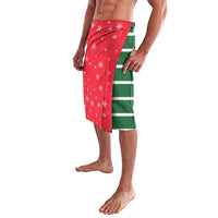 Bossy Elf Christmas Lavalava with Snowflakes and Striped Sleeves - Wonder Print Shop
