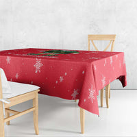 Bossy Elf Christmas Tablecloth with Snowflakes and Striped Sleeves - Wonder Print Shop