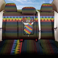 Rainbow Jesus Ah Men Christmas Back Car Seat Cover with Colorful Stripes and Holiday Pattern - Wonder Print Shop