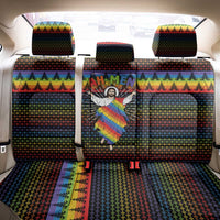 Rainbow Jesus Ah Men Christmas Back Car Seat Cover with Colorful Stripes and Holiday Pattern - Wonder Print Shop