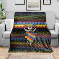 Rainbow Jesus Ah Men Christmas Blanket with Colorful Stripes and Holiday Pattern - Wonder Print Shop