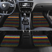 Rainbow Jesus Ah Men Christmas Car Mats with Colorful Stripes and Holiday Pattern - Wonder Print Shop