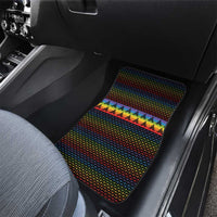Rainbow Jesus Ah Men Christmas Car Mats with Colorful Stripes and Holiday Pattern - Wonder Print Shop