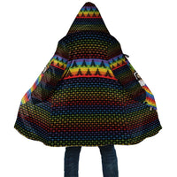 Rainbow Jesus Ah Men Christmas Cloak with Colorful Stripes and Holiday Pattern - Wonder Print Shop