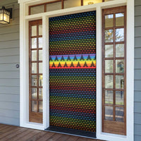 Rainbow Jesus Ah Men Christmas Door Cover with Colorful Stripes and Holiday Pattern - Wonder Print Shop