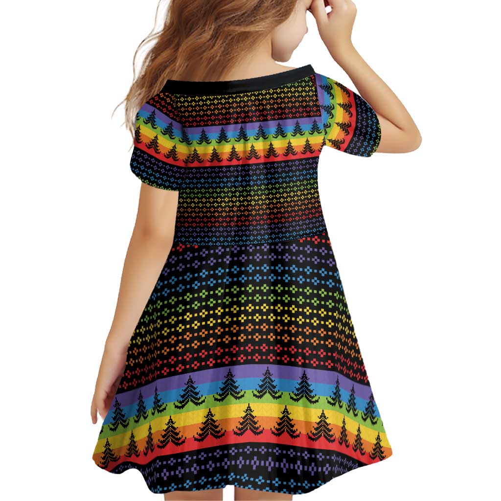 Rainbow Jesus Ah Men Christmas Family Matching Mermaid Dress and Hawaiian Shirt with Colorful Stripes and Holiday Pattern - Wonder Print Shop