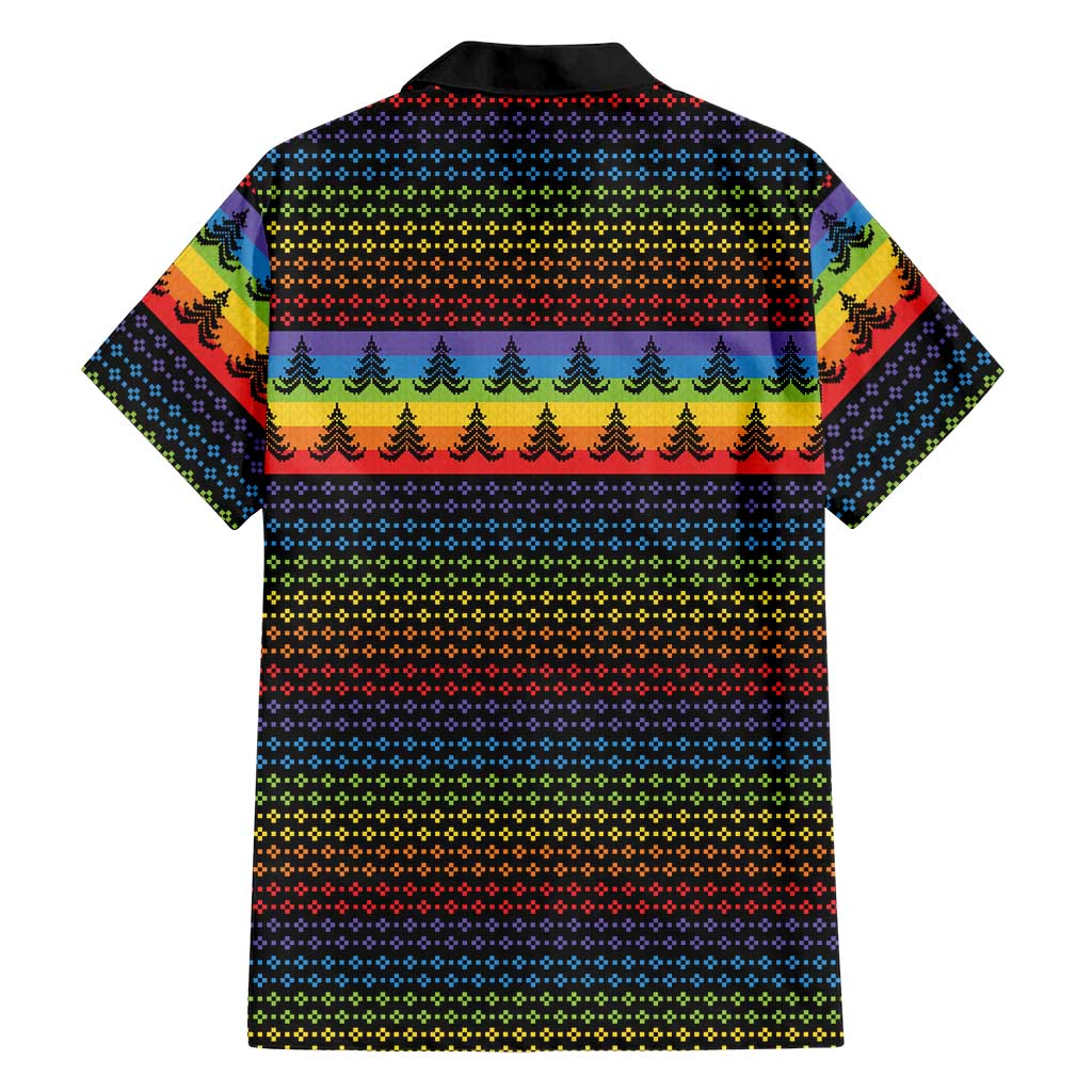 Rainbow Jesus Ah Men Christmas Family Matching Mermaid Dress and Hawaiian Shirt with Colorful Stripes and Holiday Pattern - Wonder Print Shop