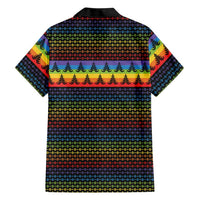 Rainbow Jesus Ah Men Christmas Family Matching Off Shoulder Maxi Dress and Hawaiian Shirt with Colorful Stripes and Holiday Pattern - Wonder Print Shop